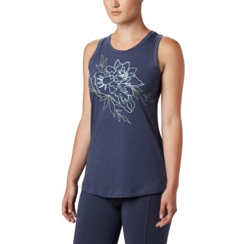 Columbia Tanktop Dames, Bluff Mesa Donkerblauw Bloemen, 15THVYUSL